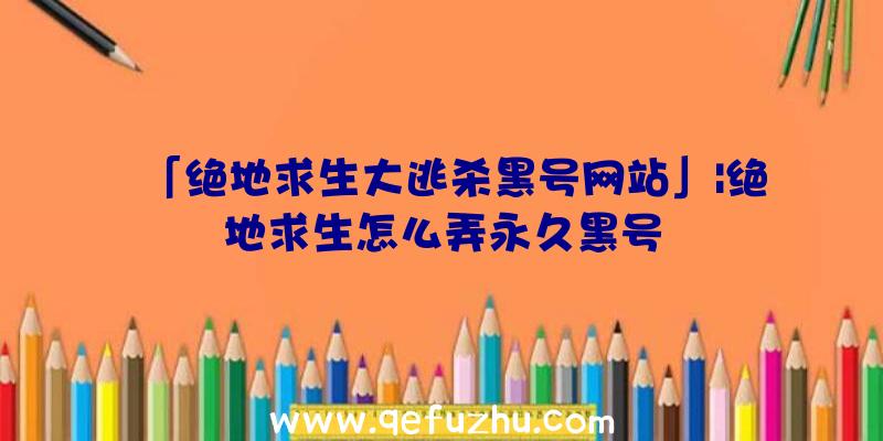 「绝地求生大逃杀黑号网站」|绝地求生怎么弄永久黑号